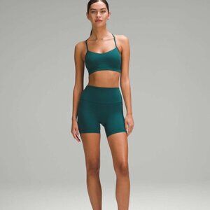 Lululemon Flow Y Nulu Bra *Light Support, green kelly green or cascadia, Size 10